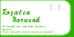 rozalia marusak business card
